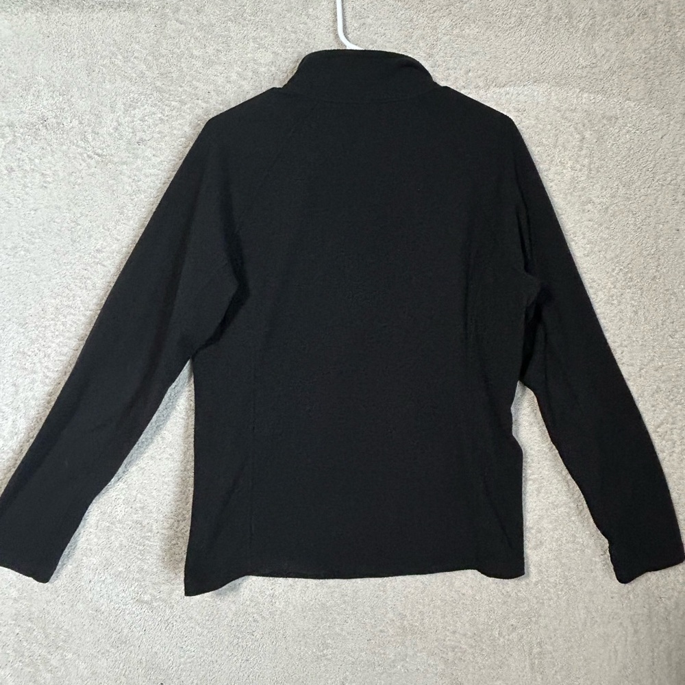 THE NORTH FACE WOMENS LARGE Black FLEECE 1/4 ZIP BASIC PULLOVER Outdoor - Picture 6 of 6